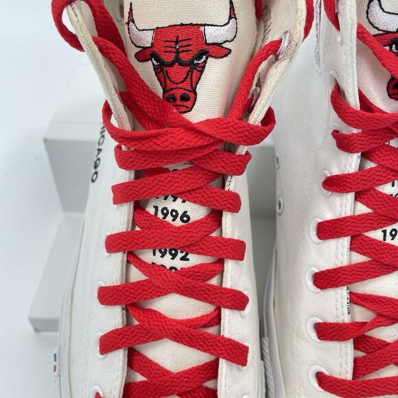 Converse NBA Chicago Bulls Shoes Sneakers Chuck Taylor All Star High Mens 10.5 - Picture 7 of 12